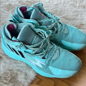 Adidas Dolla Dame Blue and Pink Athletic Shoes Mesh Upper